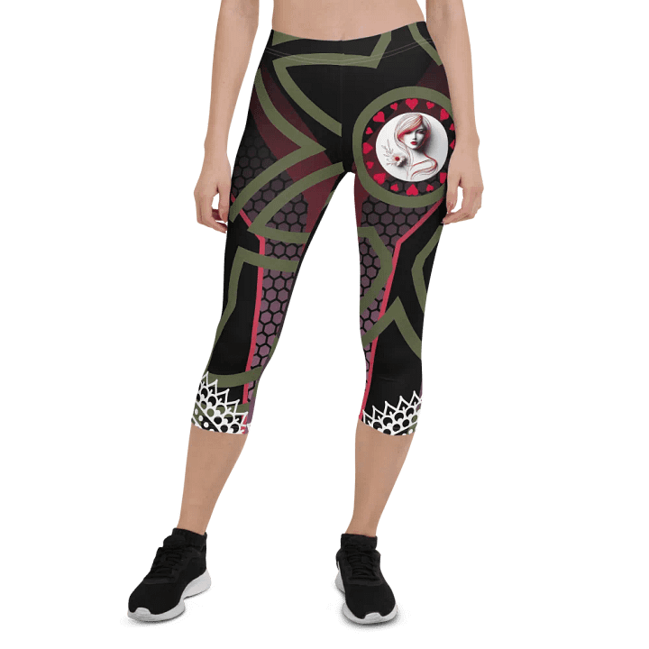 Sublicolor 301C All-Over Print Capri Leggings – Style Meets Comfort! 🎨👖 product image (1)