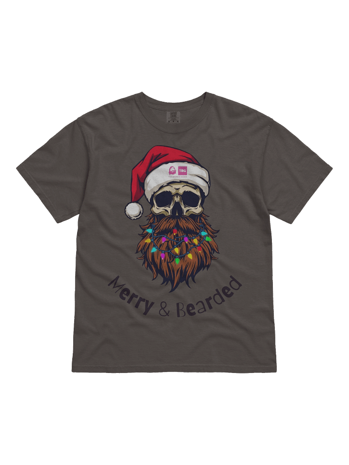Merry & Bearded Skull Santa T-Shirt product image (2)