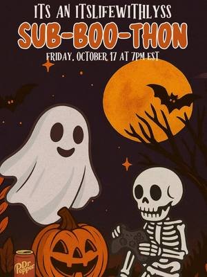 this is your official invite to the haunted sleepover 👻✨ my first ever Sub-Boo-Thon! 🎃 Don’t miss the fun with spooky games, fall crafts & cozy vibes 🍁 on Friday, October 17 at 7PM EST on Twitch✨ #subathon #twitch #cozygamer #streamers 