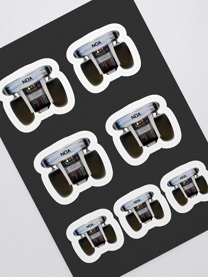 NDA Jetpack Kiss Cut Sticker Sheet with Background by Allcolor product image (1)