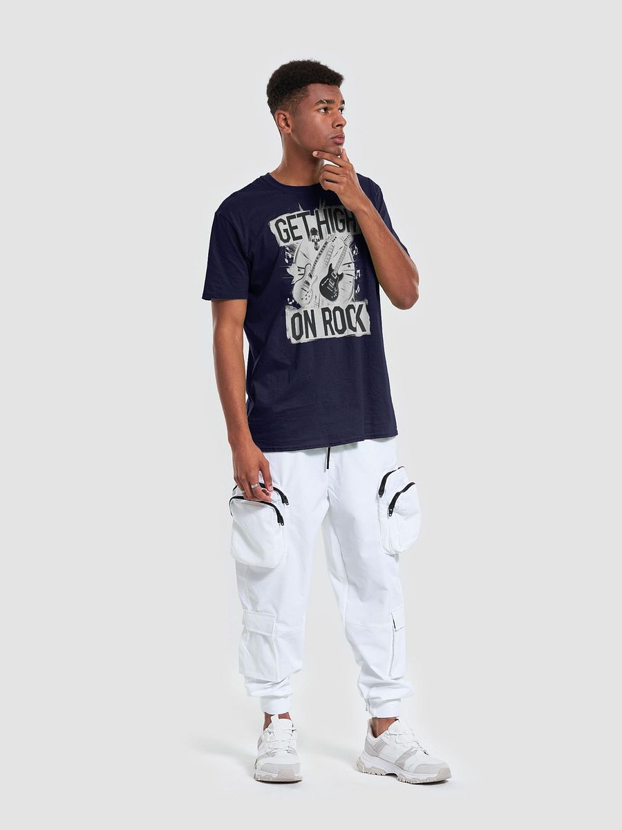 Rock Music-Inspired T-Shirt – Bold 'GET HIGH ON ROCK' Design, Unisex Fit product image (11)