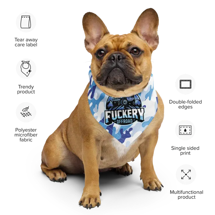 Fuckery Offroad Camo Topo Bandana - Blue product image (2)