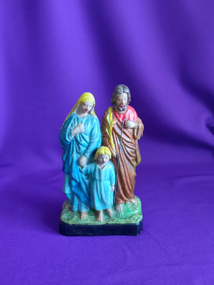Magnífica Sagrada Família, assinada, vintage, decoração, Natal, presente extraordinário colecionadores, amantes presépios, peças antigas product image (2)