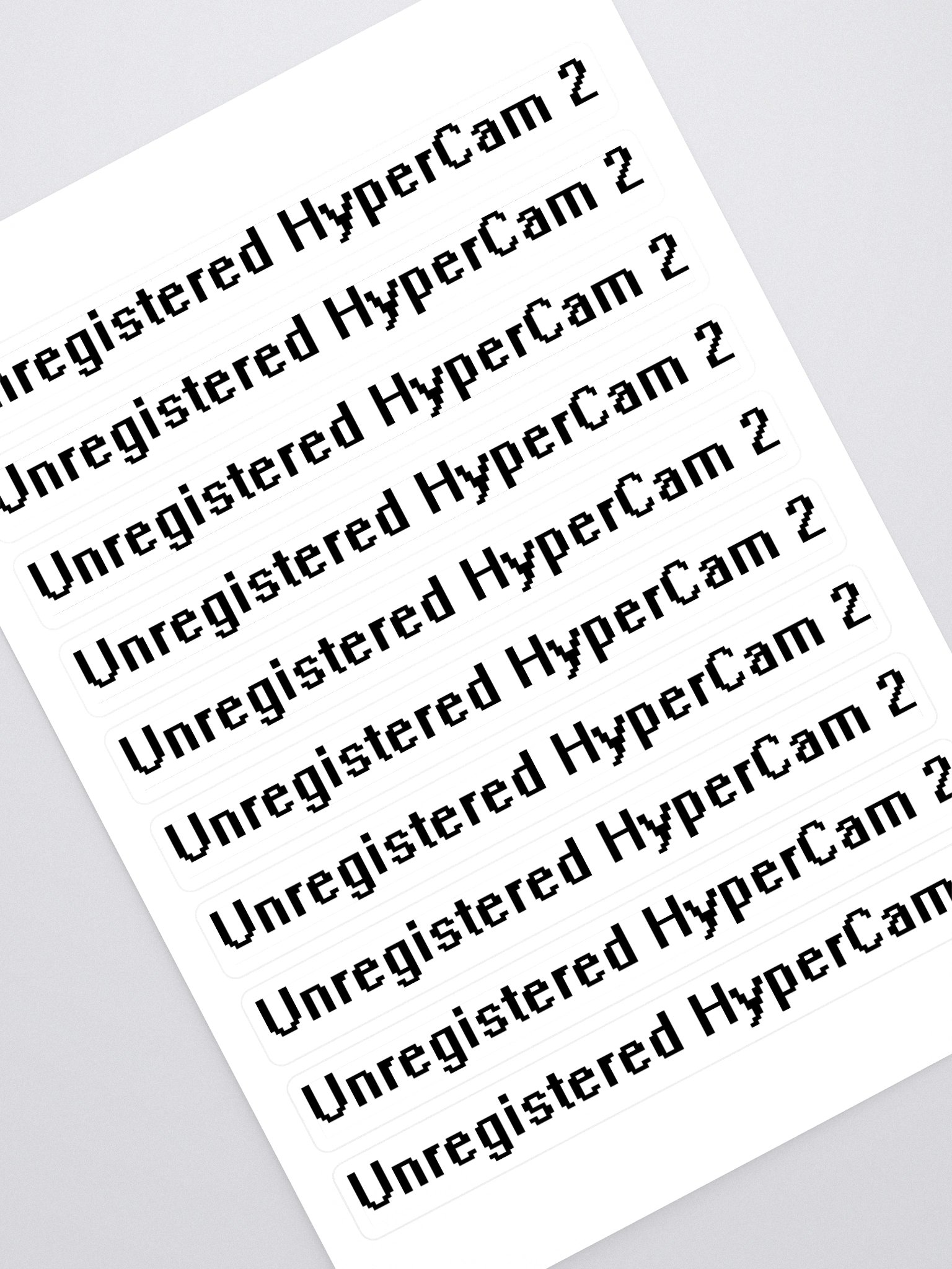 Unregistered HyperCam 2 sticker sheet product image (1)