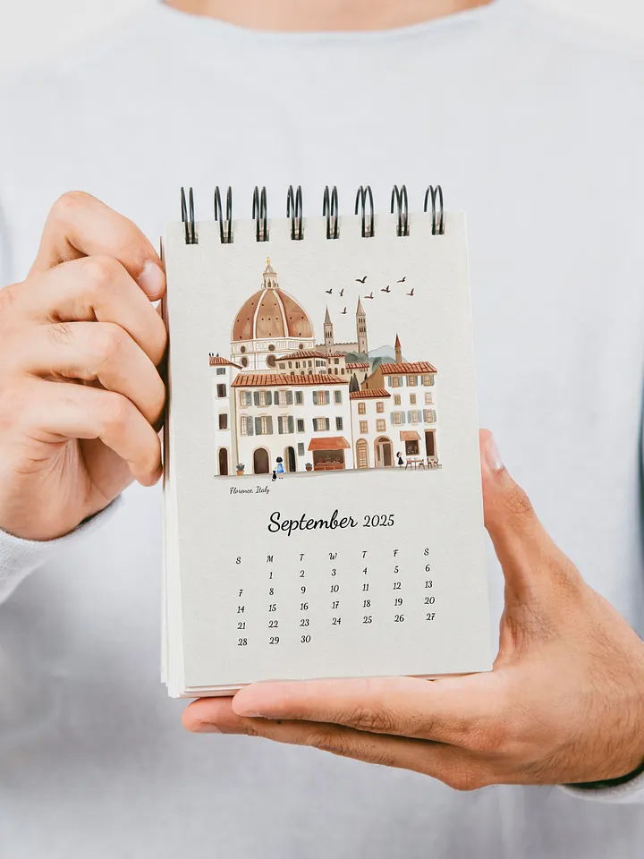 2025 Calendar | Minimal Watercolor Calendar For Travel Lovers | Wall Art | Minimal Digital Art | City Illustration | Home Decor | Gift Idea product image (1)