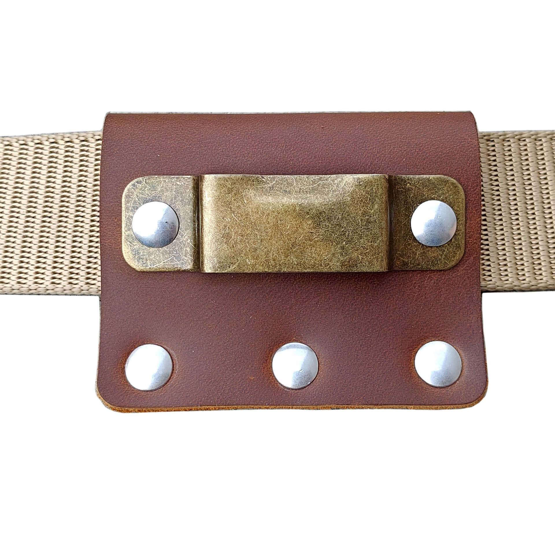 MEEBOY Handmade Leather Tape Measure Holder for Belt, Leather Tape Measure hoslter with Solid Aluminum Rivets product image (1)