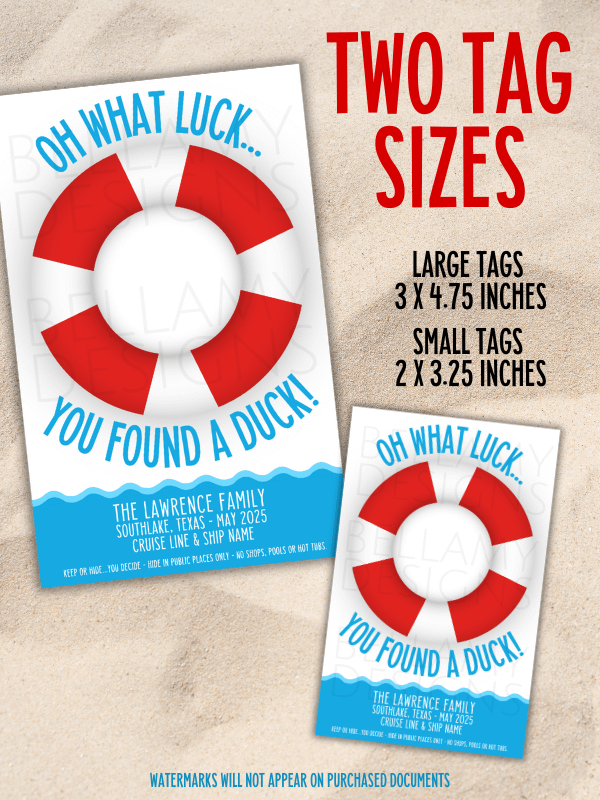 Editable Cruise Ship Duck Hunting Tags product image (4)