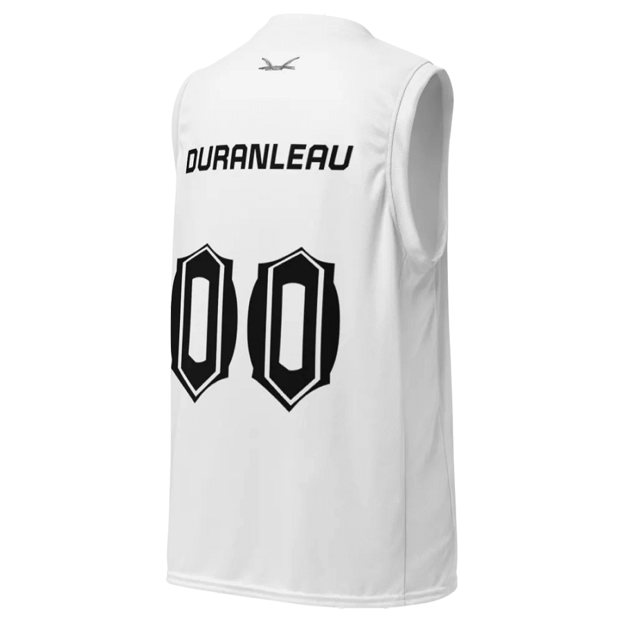 Capital Duranleau - White - Recycled Unisex Basketball Jersey - White HApex Gear Black Logo product image (10)
