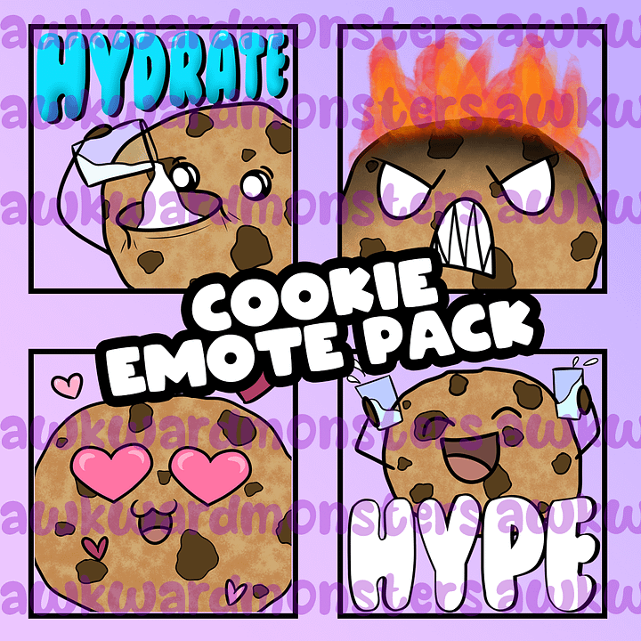 4 Pack of Cookie Themed Emotes product image (1)