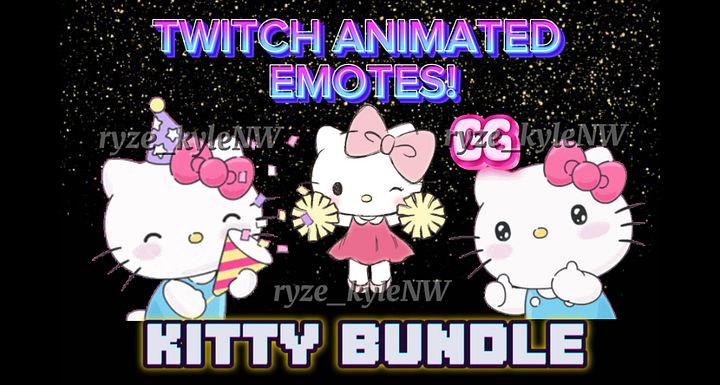 Twitch Animated Emotes KITTY Bundle product image (1)