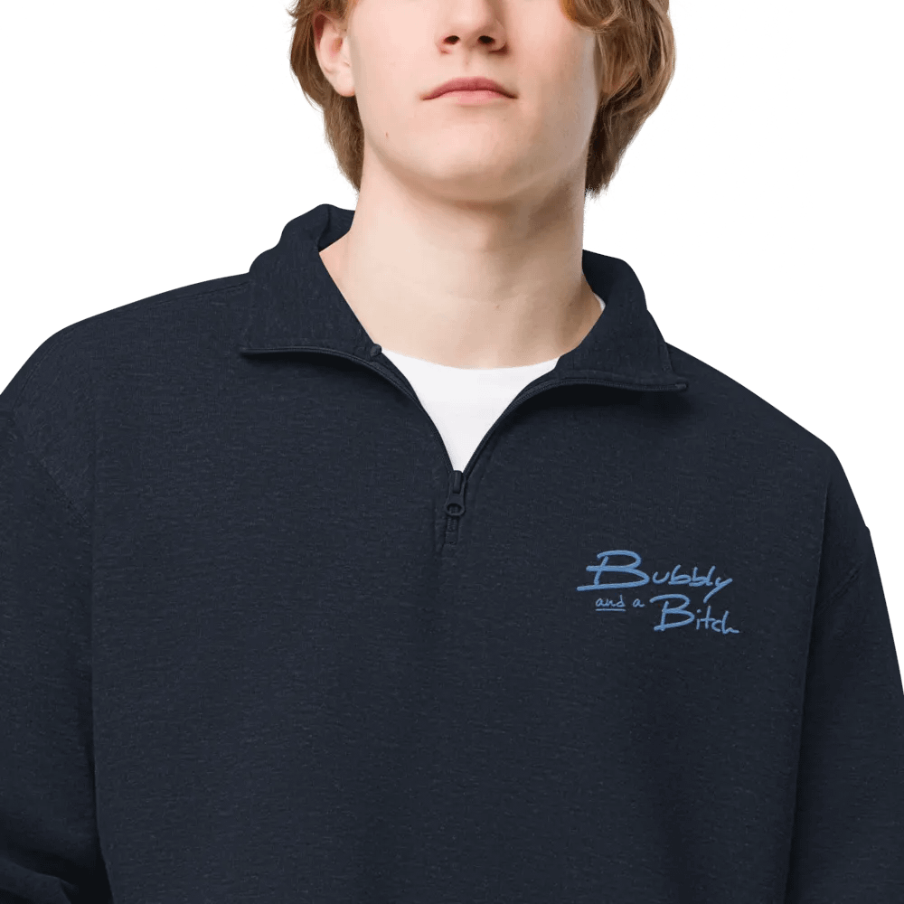 Bubbly and a B*tch (electric shadow design) embroidered quarter zip product image (15)