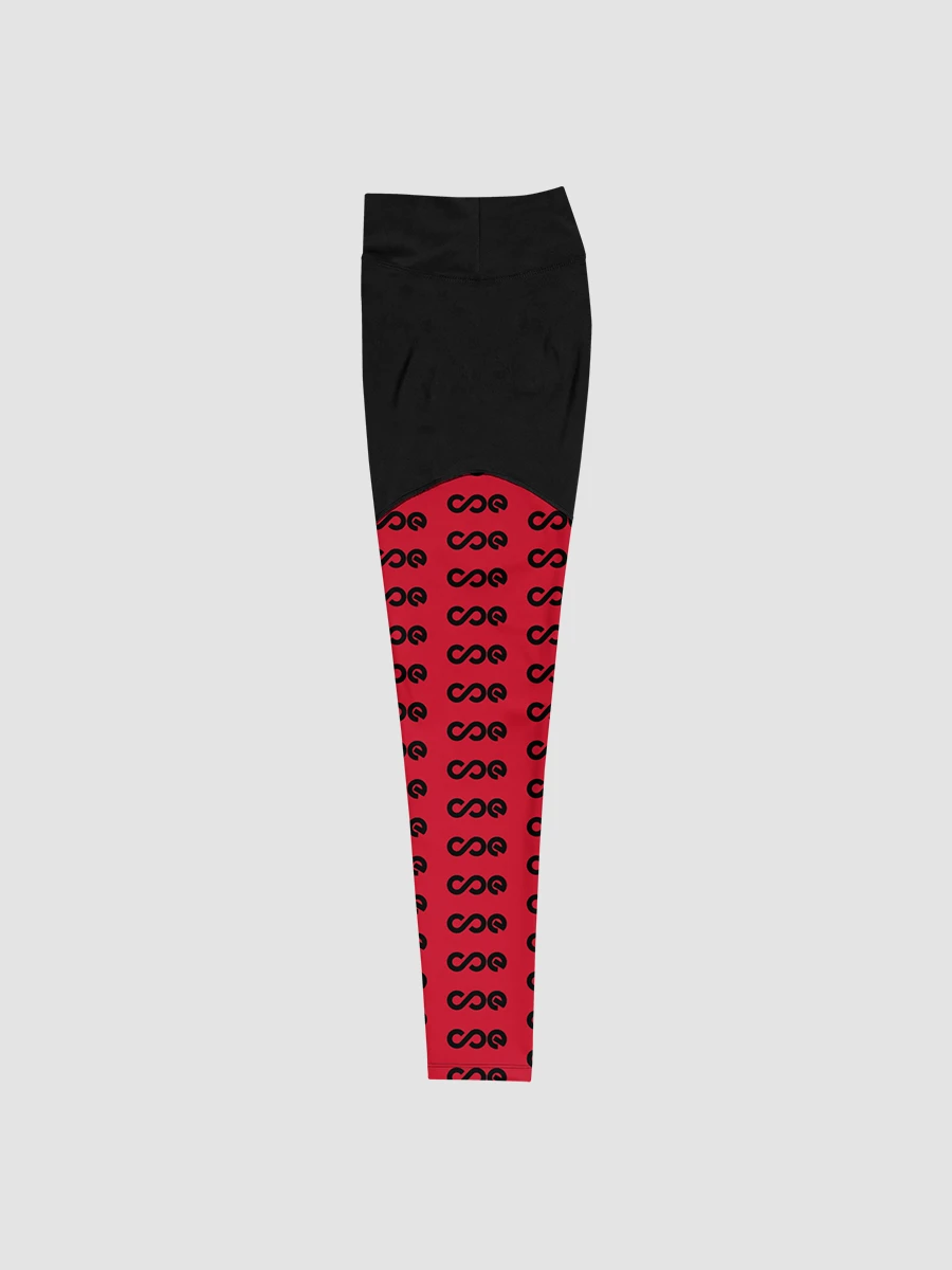 COE Premium Sports Leggings Black & Red product image (3)