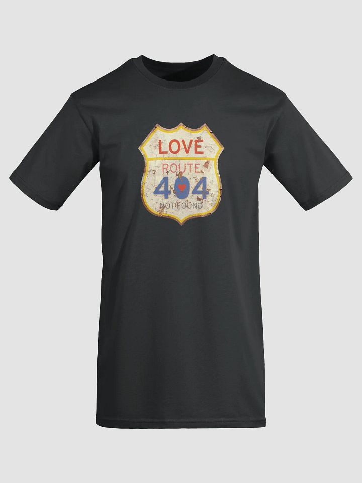 Love Route 404 Vintage Style Premium Heavyweight Tee, Unisex T-Shirt, Gift for Her Him Friends, Heart Broken Tee product image (3)