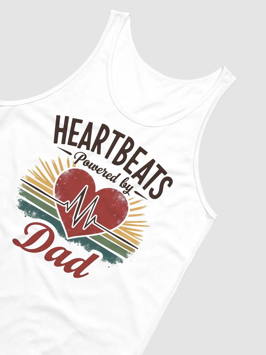 stethoscope heart shape, ekg Heartbeats Powered by Dad Jersey Tank product image (16)