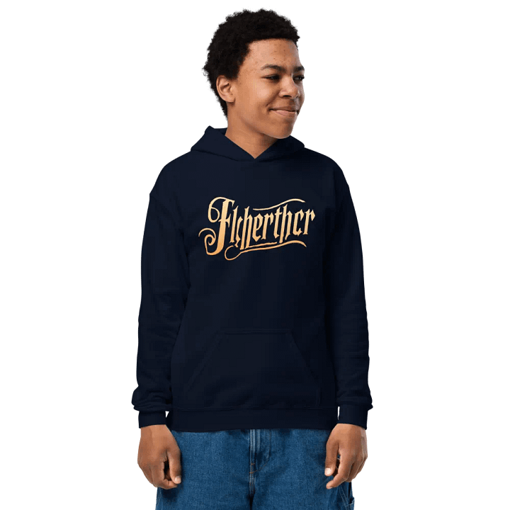 Flherthcr Golden Logo Youth Hoodie product image (1)