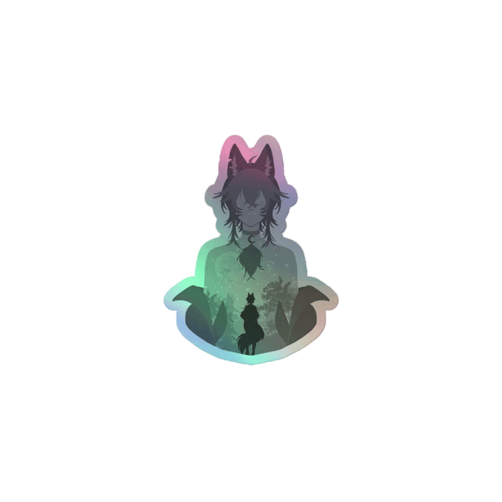 WolfcatRisi Silhouetto Holographic Sticker product image (1)