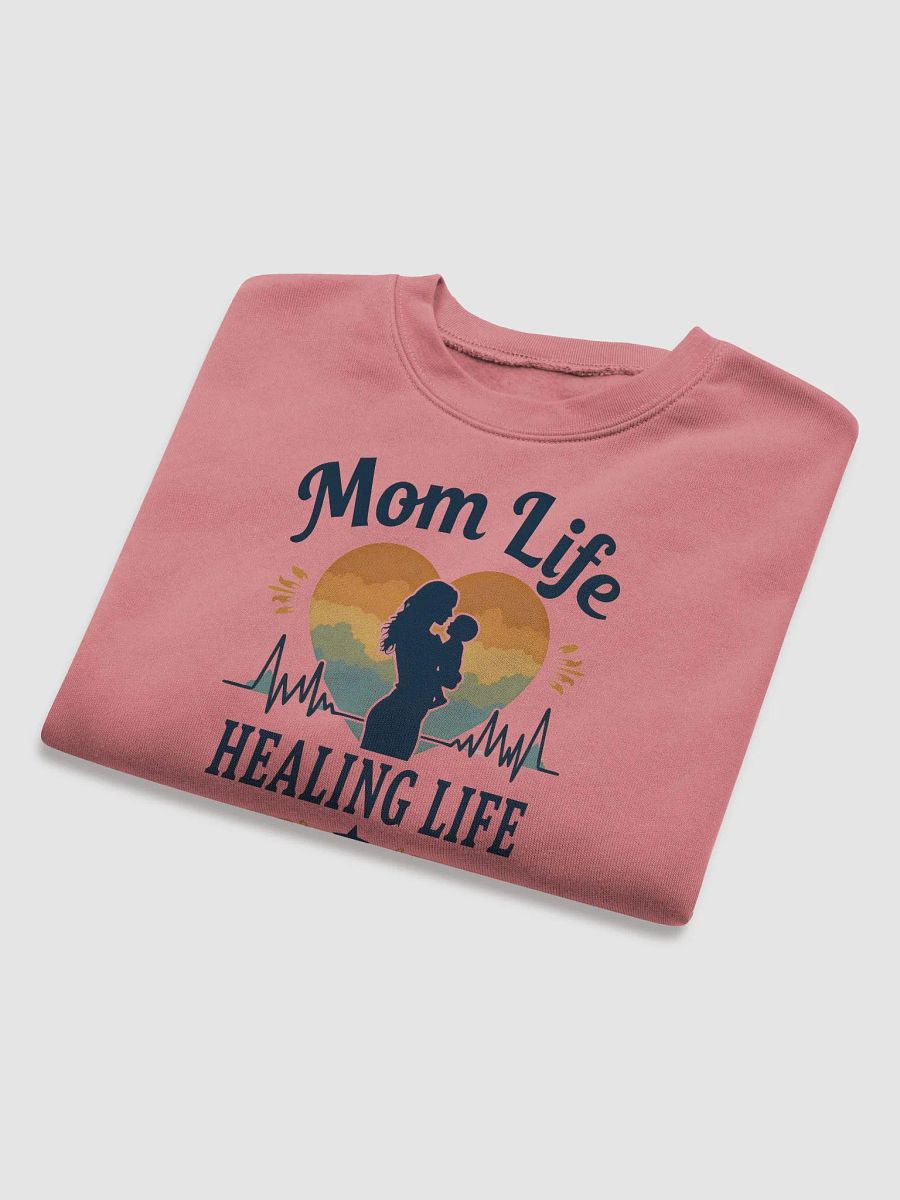 Mom Life Sunset Silhouette Crop Sweatshirt product image (23)
