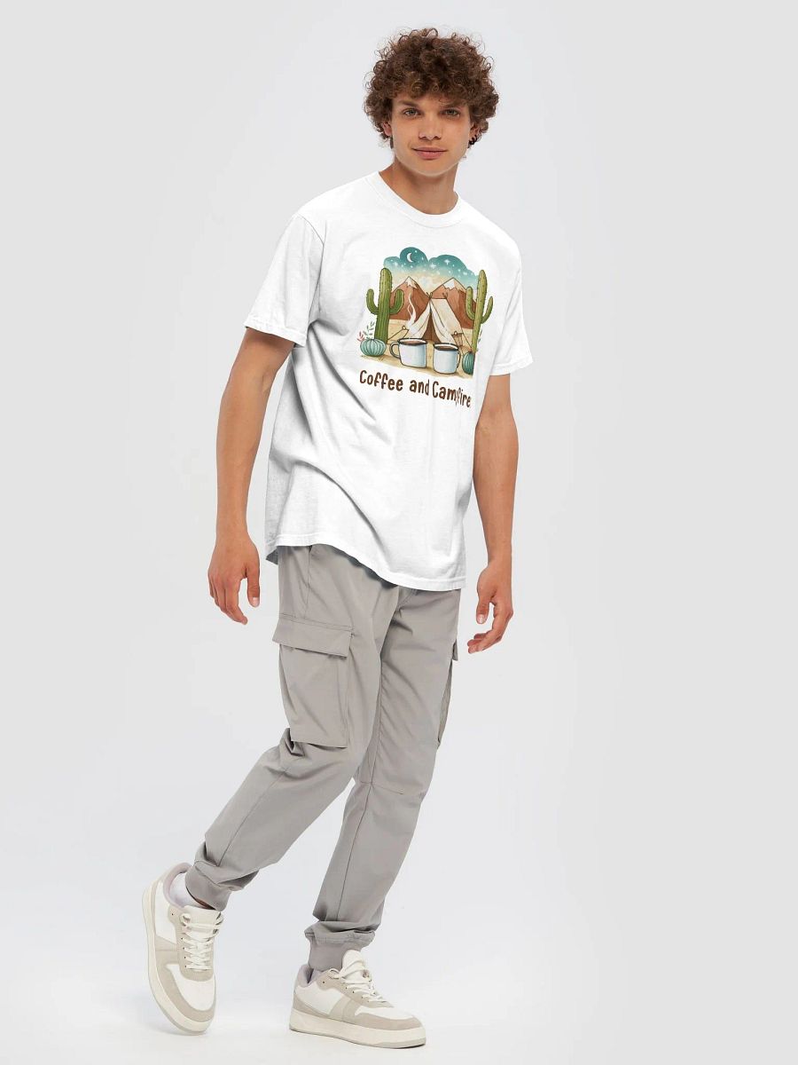 Coffee and Campfires Under Starry Skies Unisex Heavyweight T-Shirt product image (8)