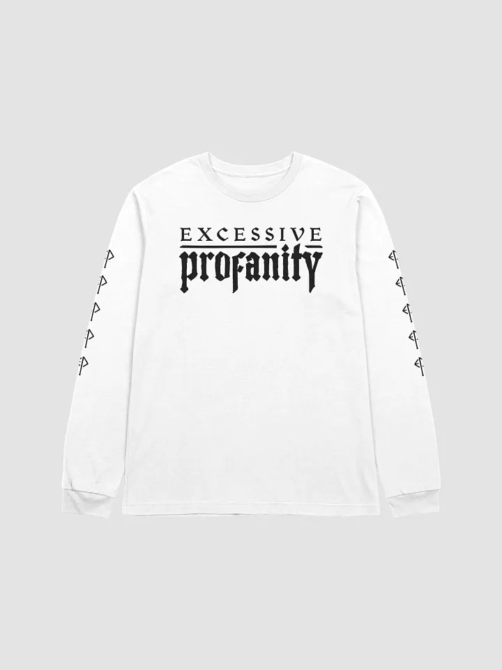 Budget Executioner Longsleeve: Black on White product image (1)