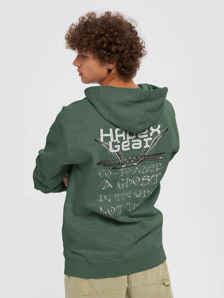 Fleece Zip Up Hoodie - Co Founder A Ghost - White HApex Gear White Logo product image (6)