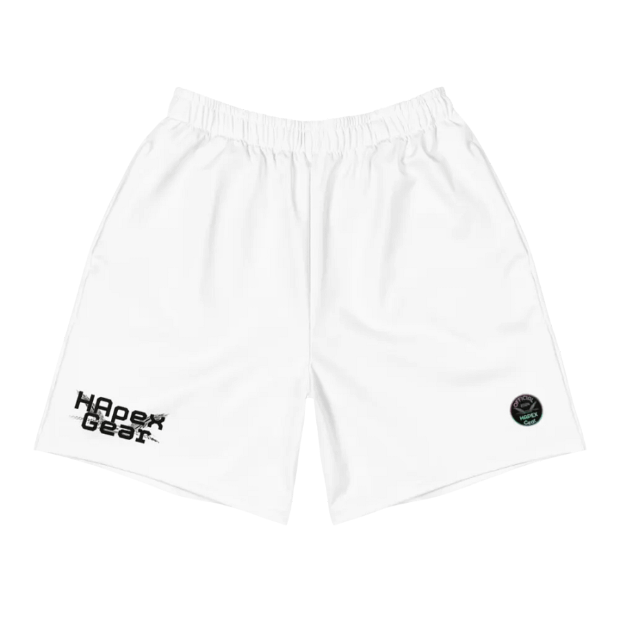 Athletic Long Shorts - White - Black HApex Gear Black Logo product image (11)