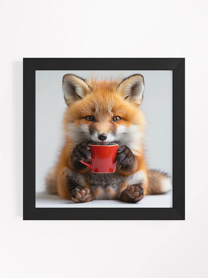 Coffee Lover Cute Baby Fox Art product image (1)