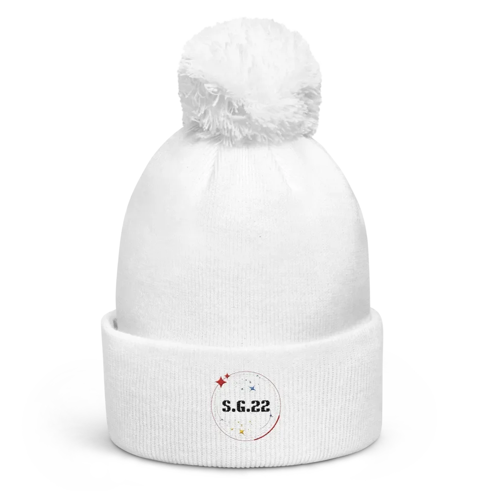 (White Only) ScruggsGaming22 Cosmic Fusion Pom-Pom Beanie product image (1)