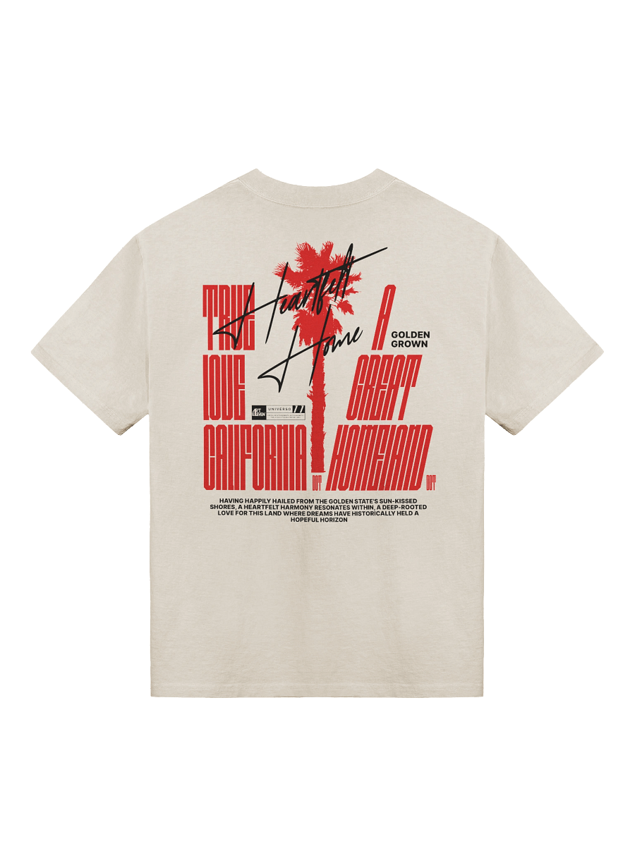 "True Love California" Tee: Golden Vibes. Heartfelt Home. 🌴🧡 product image (2)