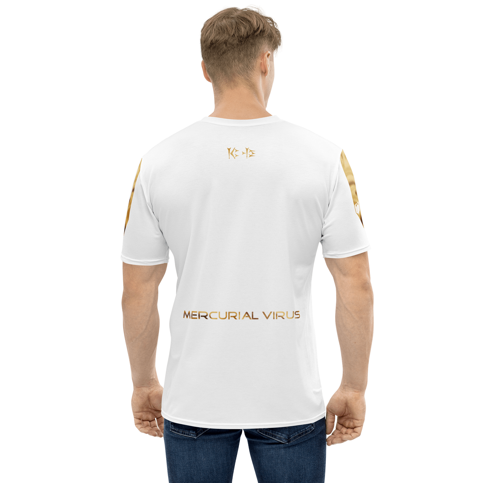 Mercurial Virus Gold Shimmer Strip White T-Shirt product image (4)