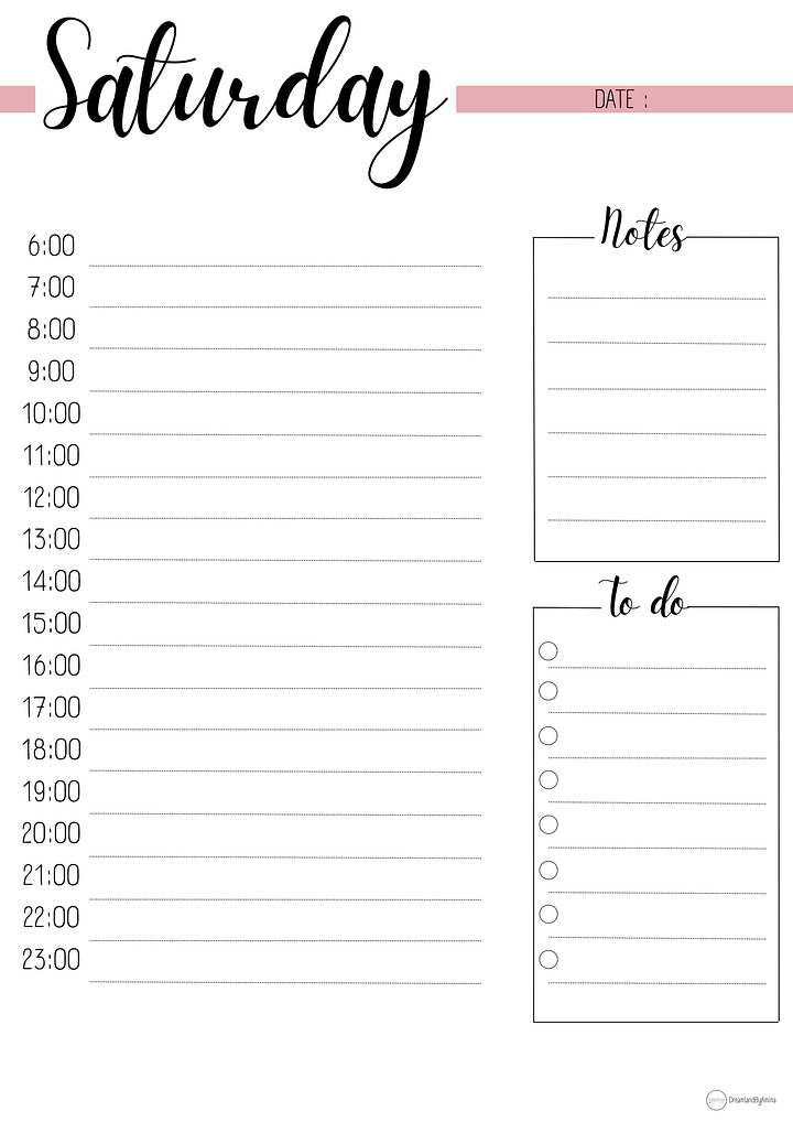 Weekly & Daily Digital Planner Set Simple Pink Theme product image (2)