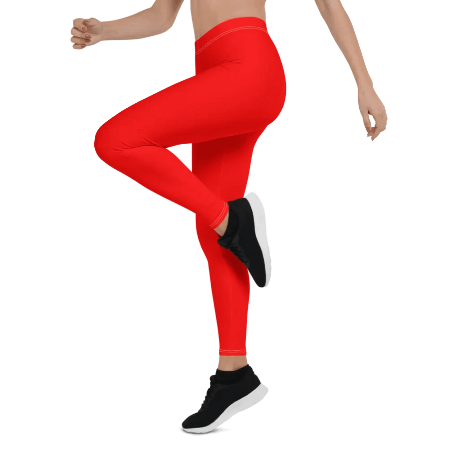 Plain Color Red Leggings product image (4)