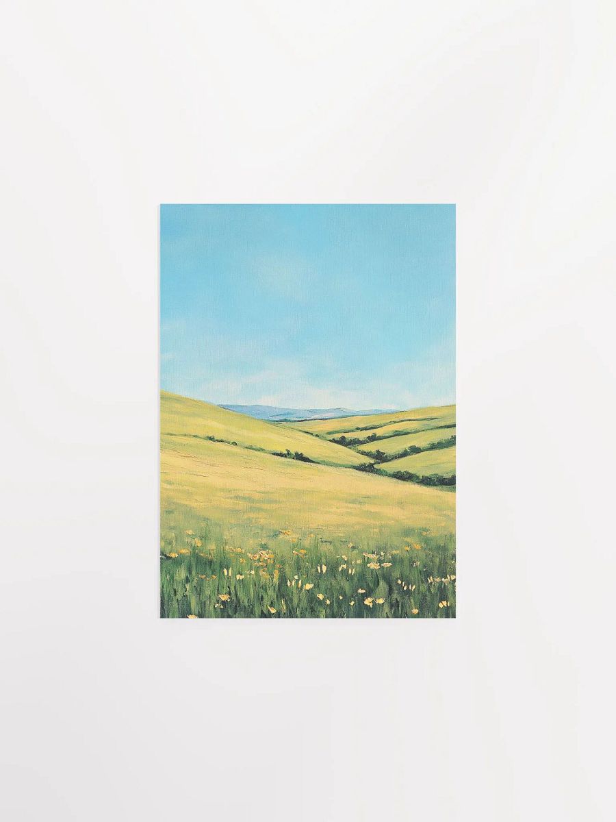 Lush Green Fields - Tranquil Rustic Landscape Art product image (9)