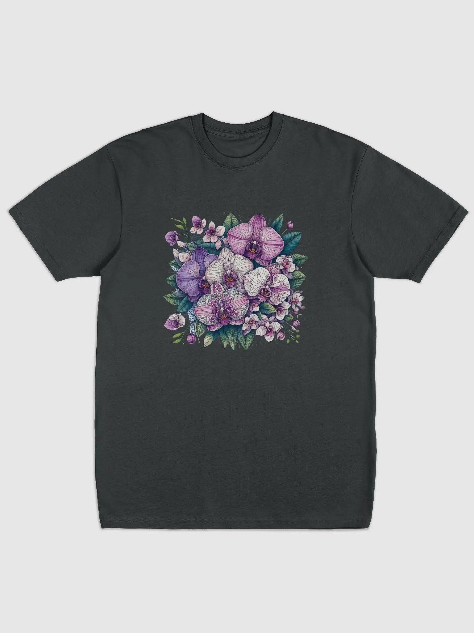 Orchid Oasis Men's Tee | AI Design mandala patterned flowers product image (1)