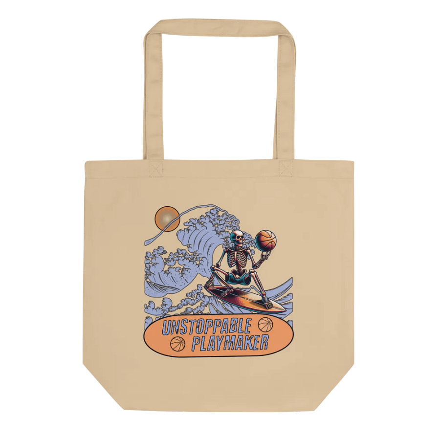 Unstoppable Playmaker Skeleton Basketball Tote Bag product image (1)