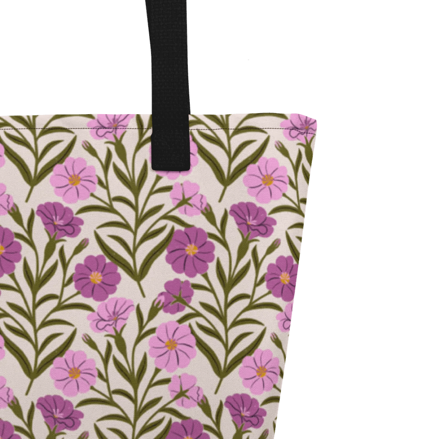 Corncockle Bouquet - Pink and Green - Tote Bag product image (4)