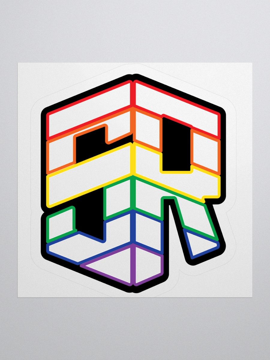 Rainbow Outline White Fill Sticker product image (3)