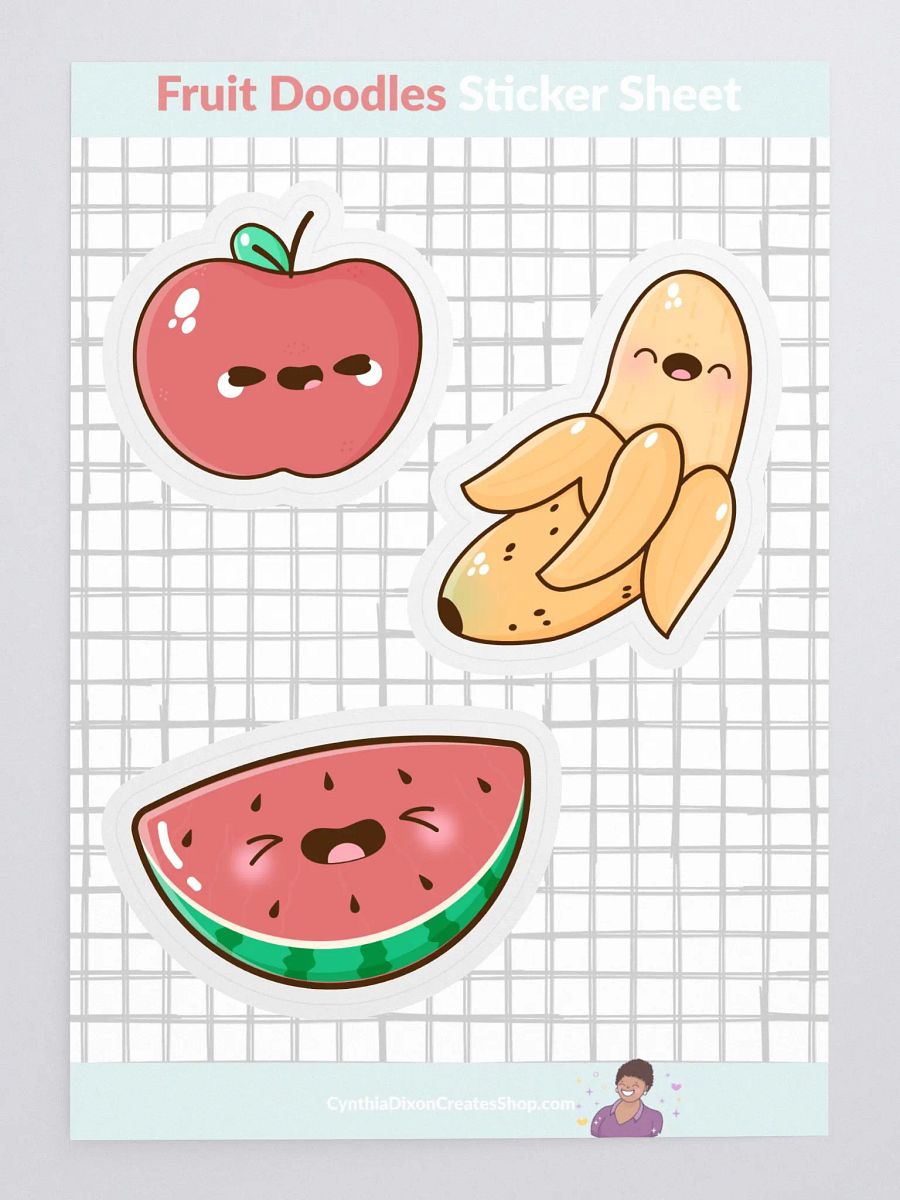 Fruit Doodle Trio Sticker Sheet product image (1)