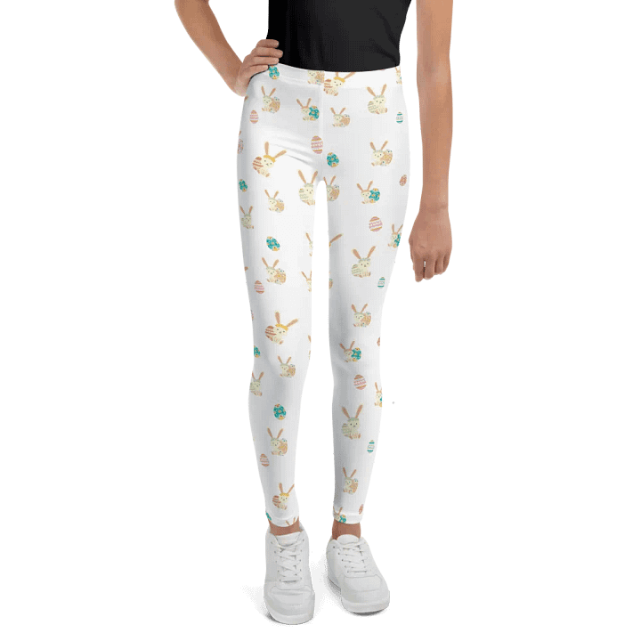 Easter Bunny Eggs All Over Print Youth Leggings product image (1)