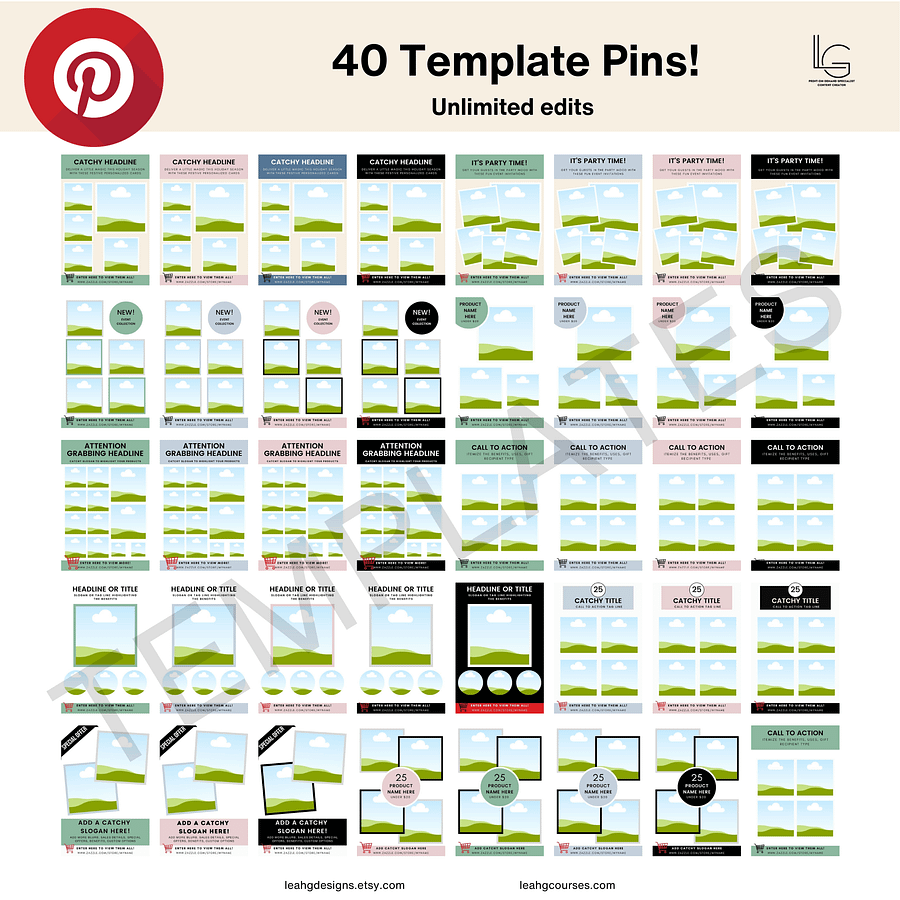 40 Pinterest PIN Templates product image (2)