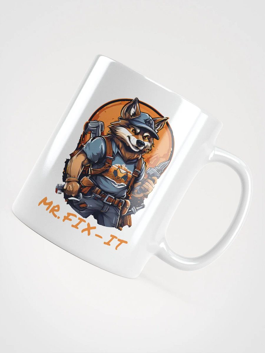 Mr. Fix-It Cool Funny Wolf Handyman Ceramic White Mug | Perfect Gift for Handymen and DIY Enthusiasts | Durable and Stylish Coffee Mug product image (4)