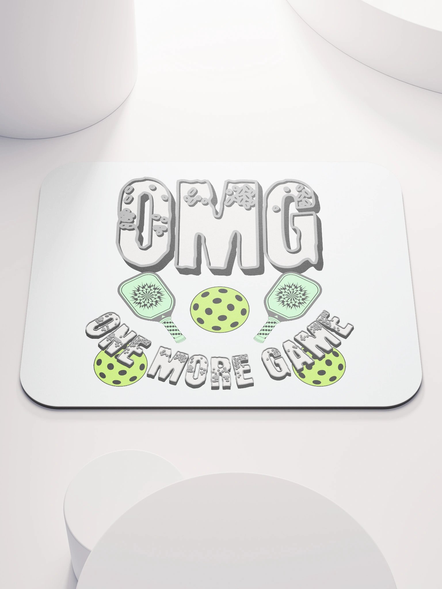 OMG One More Game Pickleball Block Fun Mouse Pad product image (1)