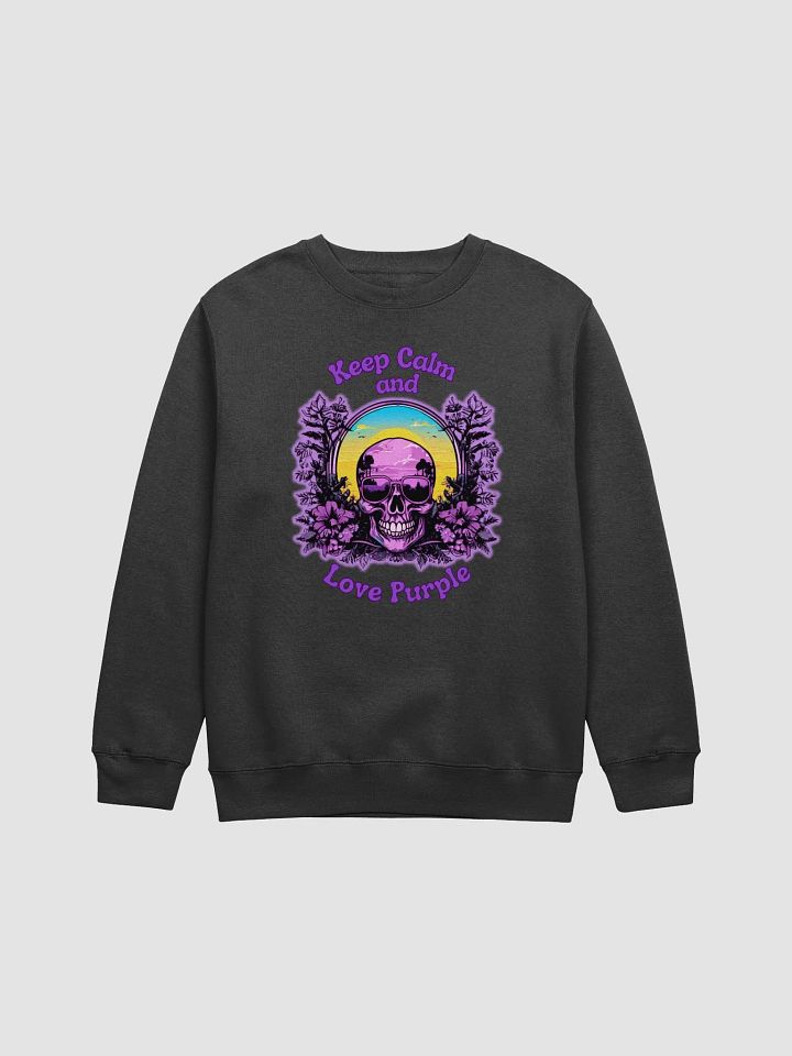 Purple Skull Love premium crewneck sweatshirt product image (1)