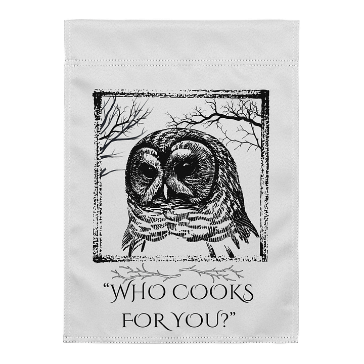 Barred Owl - "Who Cooks For You?" Call Animal Garden Flag product image (1)