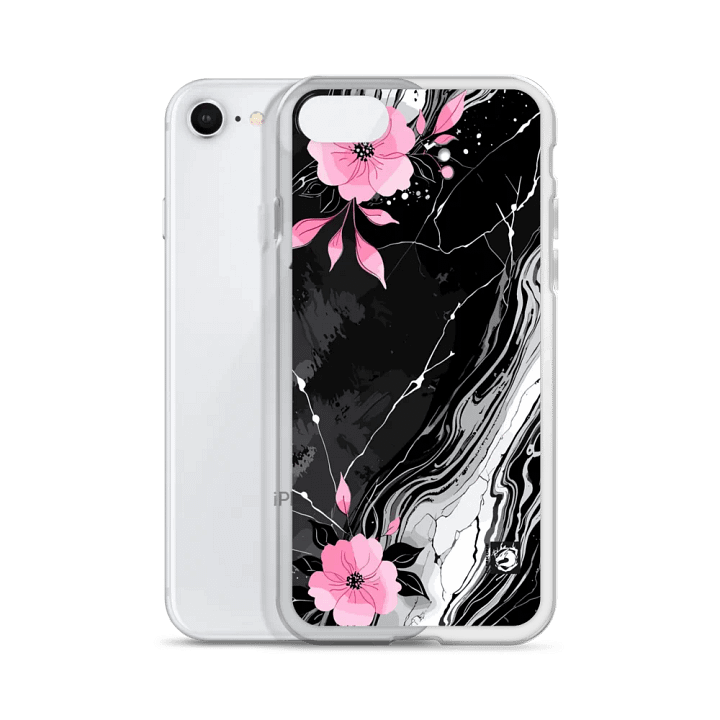 Pink Flowers Marble iPhone® Case product image (2)