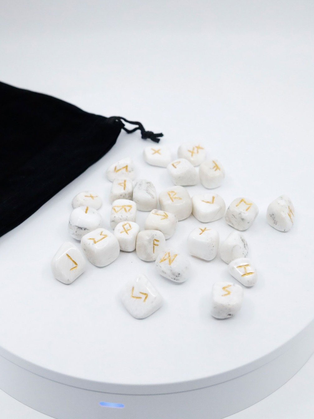 Scolecite Crystal Rune Stone Set product image (1)