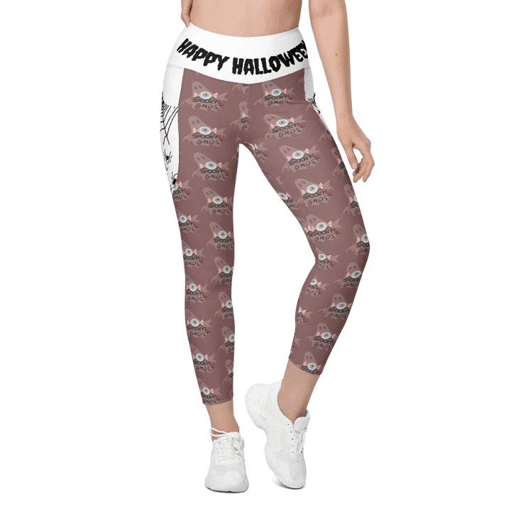 Spooky Ghost All-Over Leggings with Pockets product image (1)