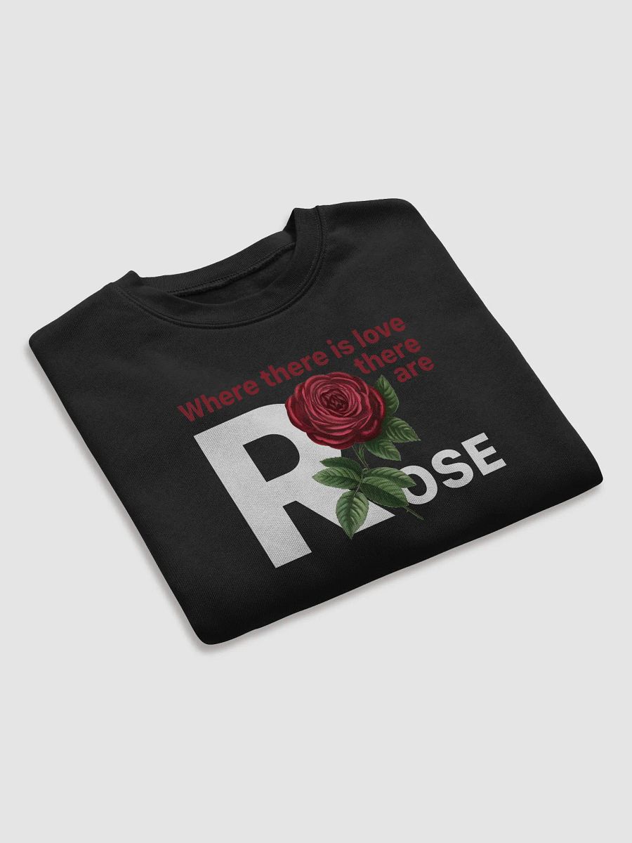 BUIII: Where there is love, there are rose Women's Fleece Crop Sweatshirt product image (4)