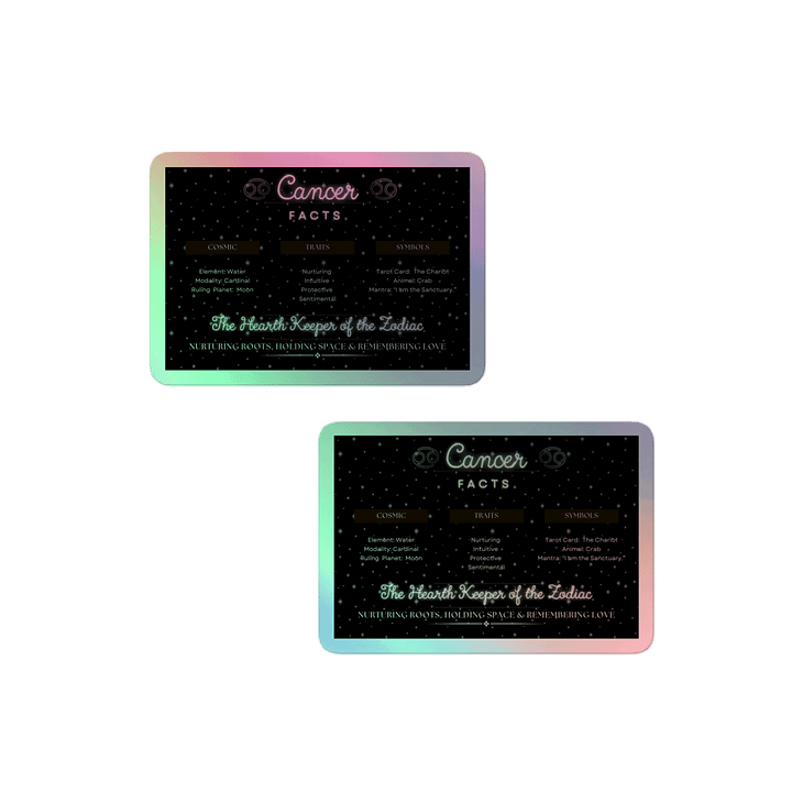 Cancer Zodiac 2025, Attributes Table, Holo Stickers product image (2)