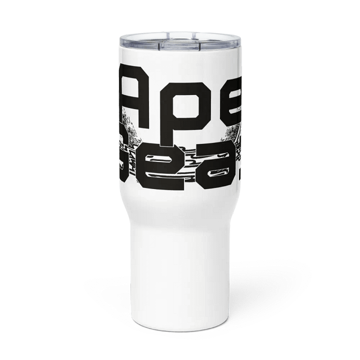 Travel Mug with a Handle - Black HApex Gear White Logo product image (2)