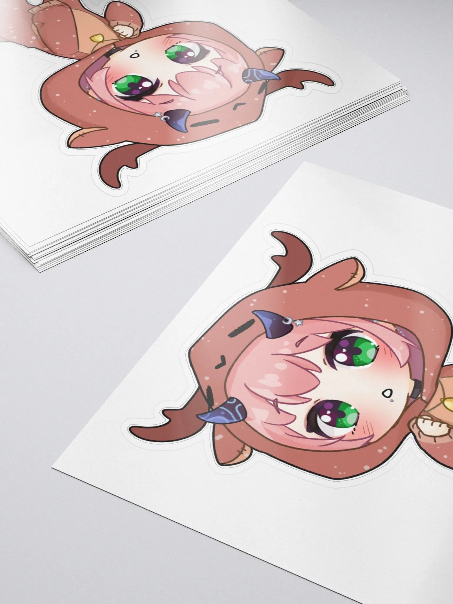 Deer with horns sticky product image (5)